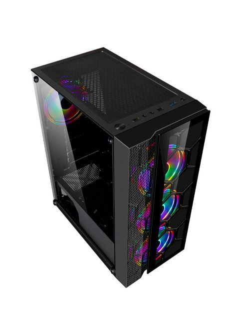 Корпус Nucleus Black USB 3.0 без БП (Nucleus-U3-GLS-4DTRMLT16.6WP) Frime (339087010)