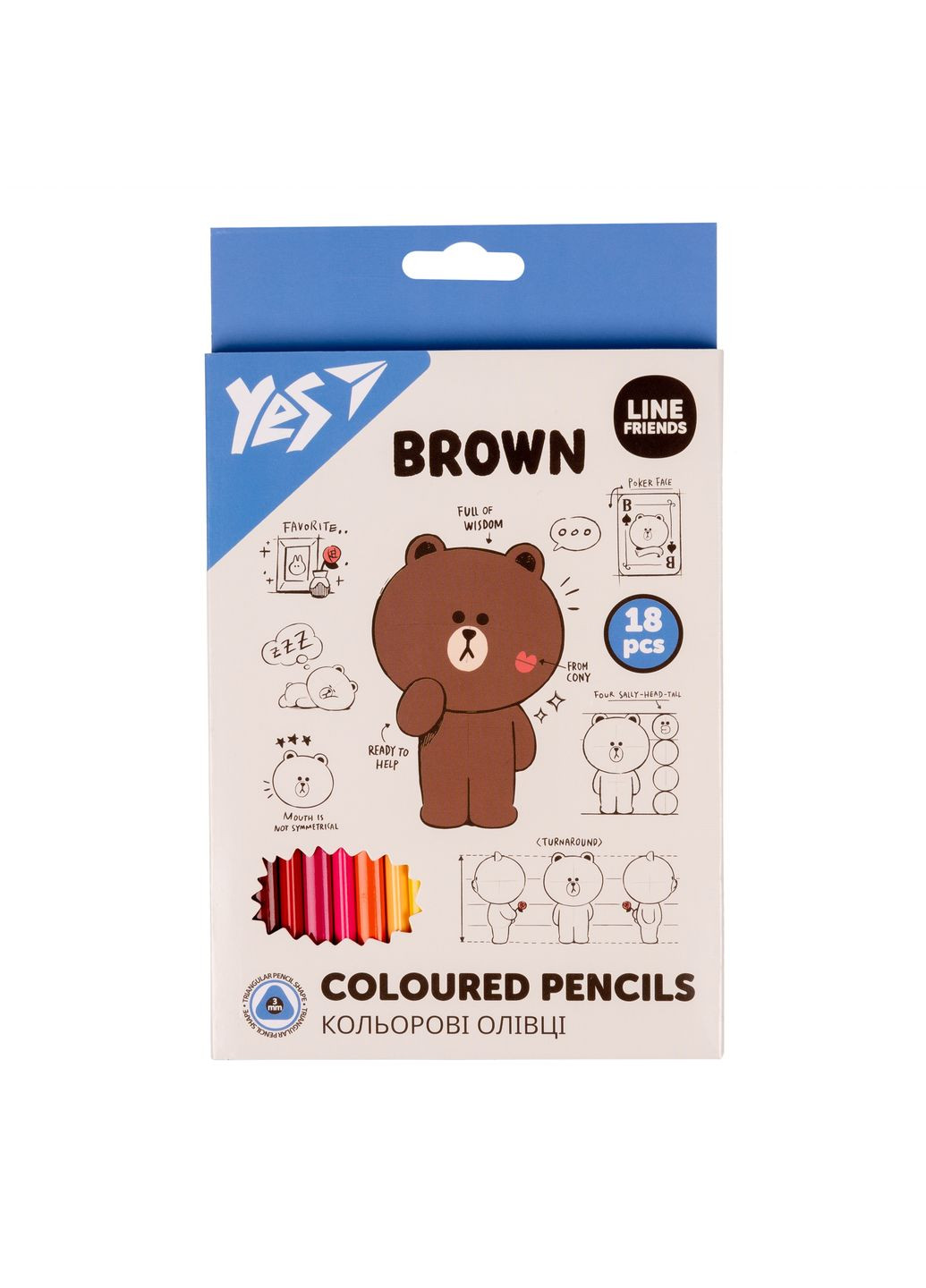 Олівці кольорові Line Friends 18 кольорів (290712) Yes (361044859)