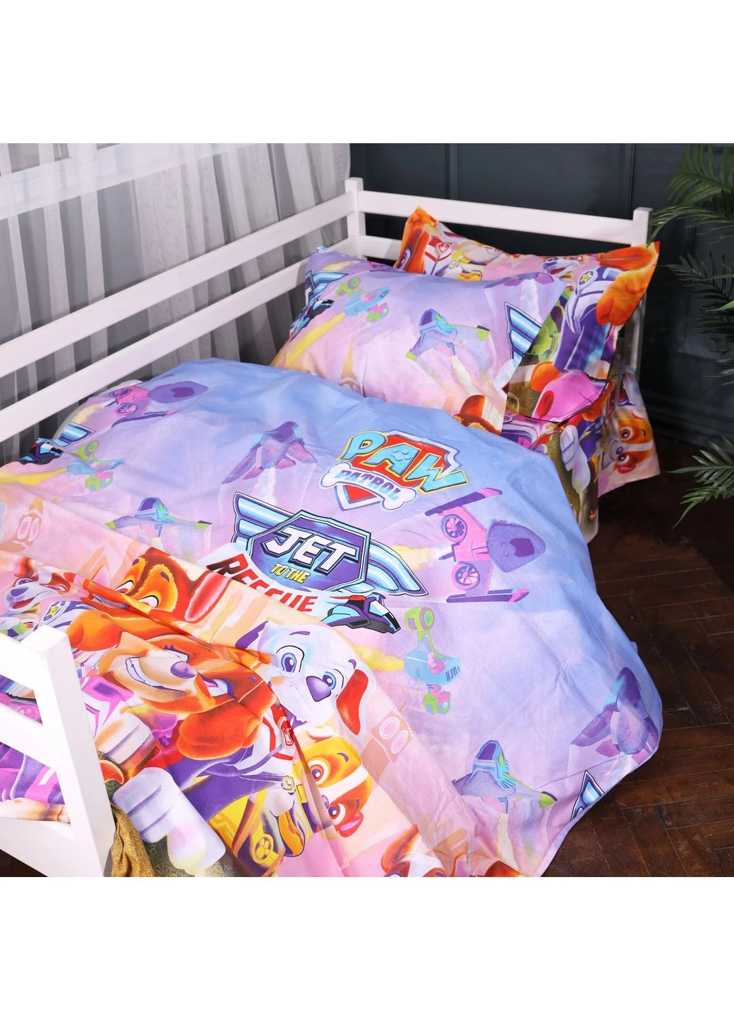 Комплект постільної білизни Бязь JUNIOR 17-0887 Paw Patrol Girls Dream Полуторний Євро Mirson (399967299)