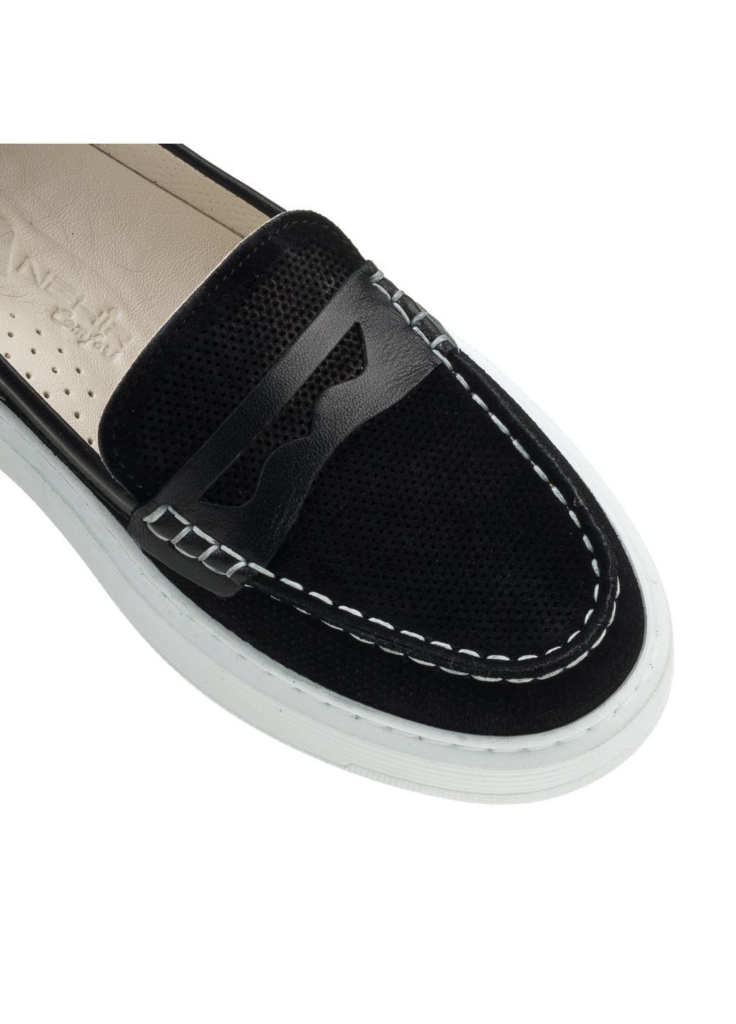 Nehir Туфлі (1059ТZ) чорний з натуральний нубук, туреччина — (328913695)