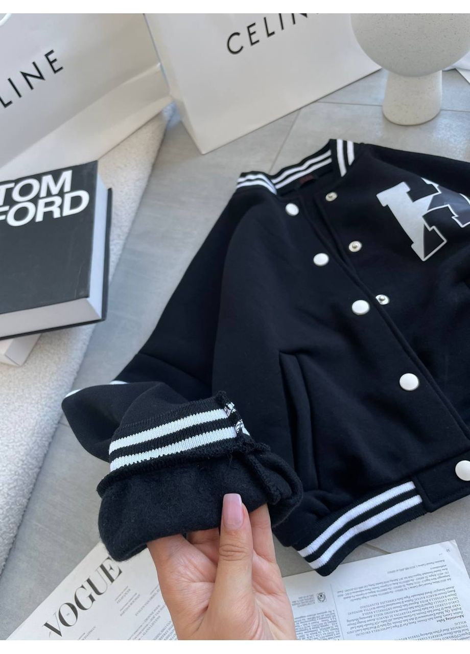 Бомбер теплый тринитка на флисе, манжет и горловины рибана. Україна (362641588)