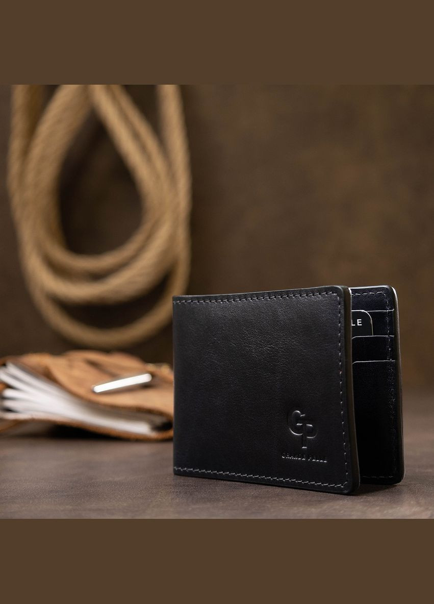 Чоловічий шкіряний затискач для грошей із відділеннями Україна синій (sku_11544) No Brand (327819468)