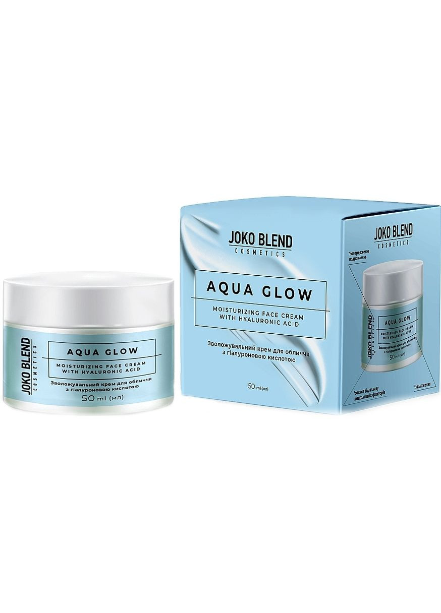 Увлажняющий крем для лица с гиалуроновой кислотой Aqua Glow Moisturizing Face Cream 50ml (1387242-21164294) Joko Blend (368657982)