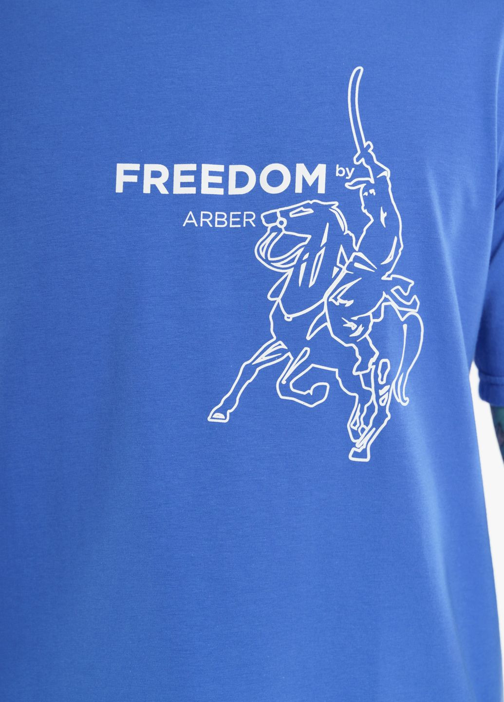 Синяя футболка унисекс freedom синяя Arber T-SHIRT FF19
