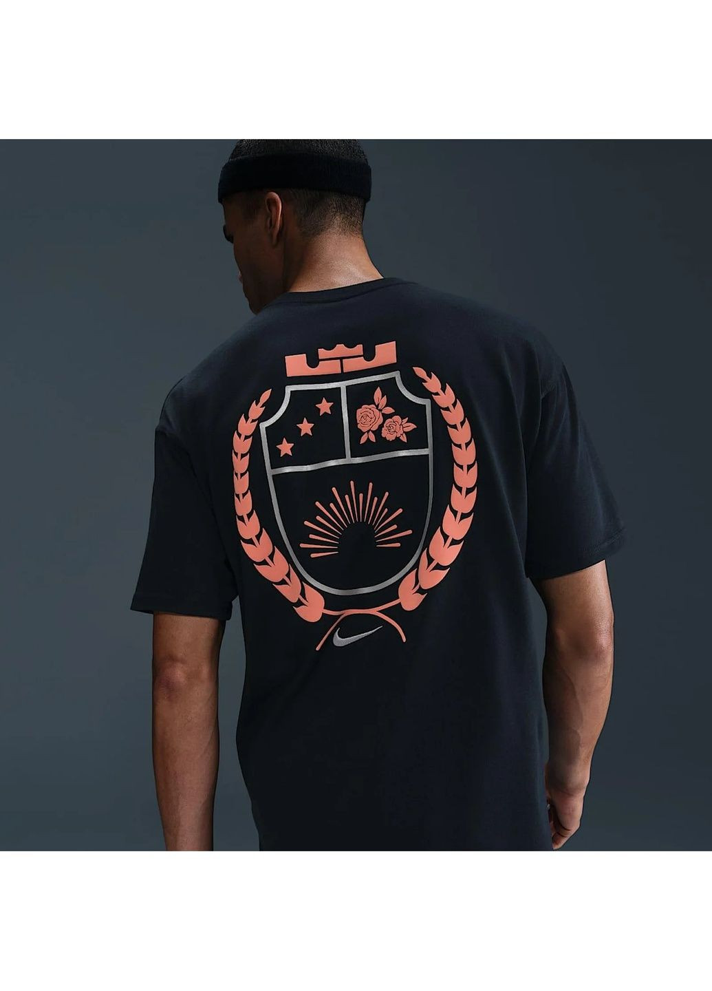 Чорна футболка чоловіча lbj m90 oc black Nike