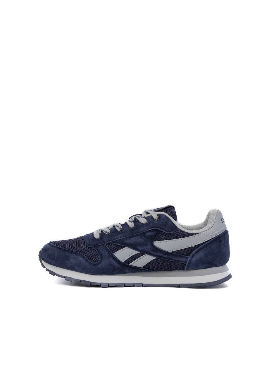 Синие демисезонные кроссовки мужские reebok nd No Brand Classic Leather Blue Silver