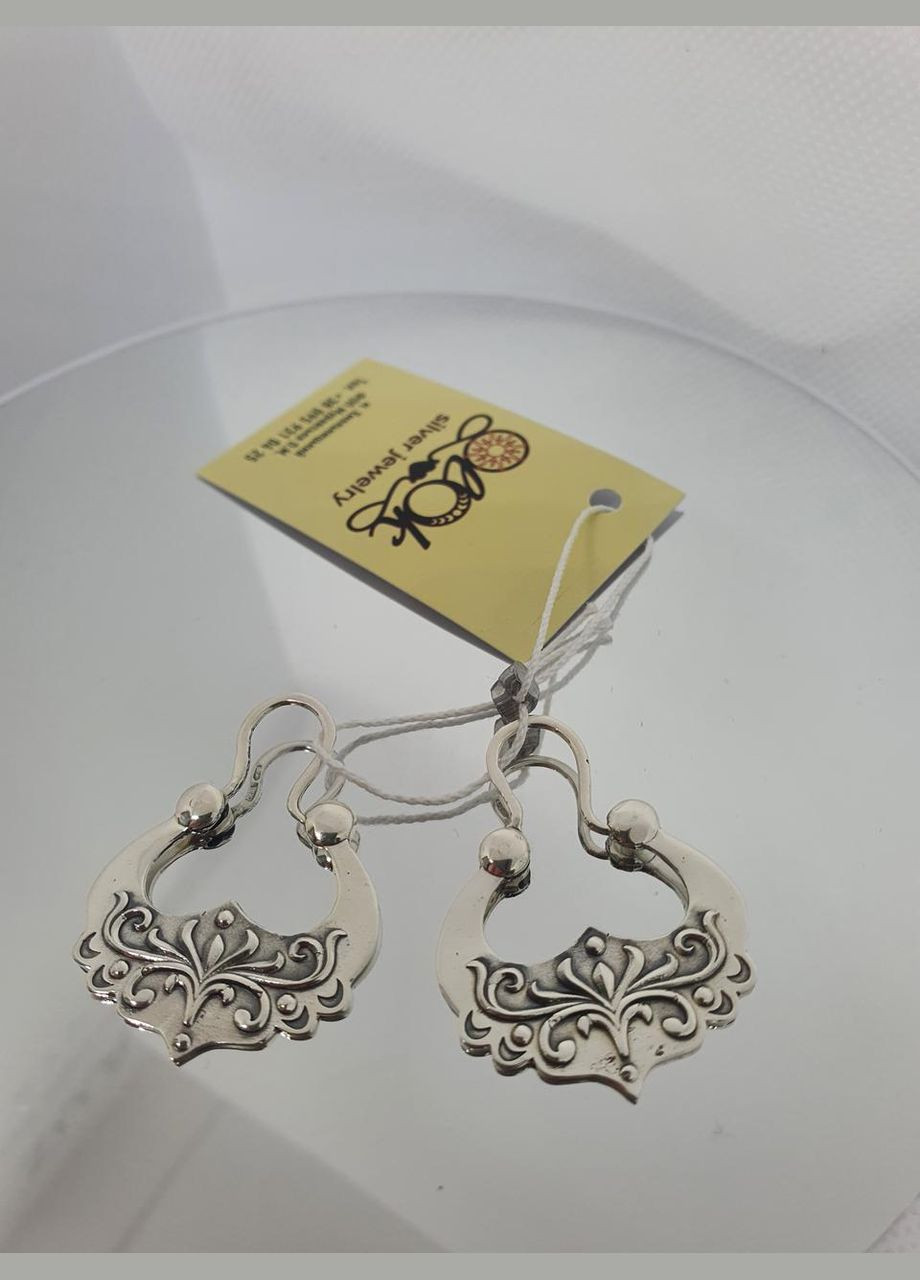 Серьги серебро 925 проба "Астры" No Brand (327435387)