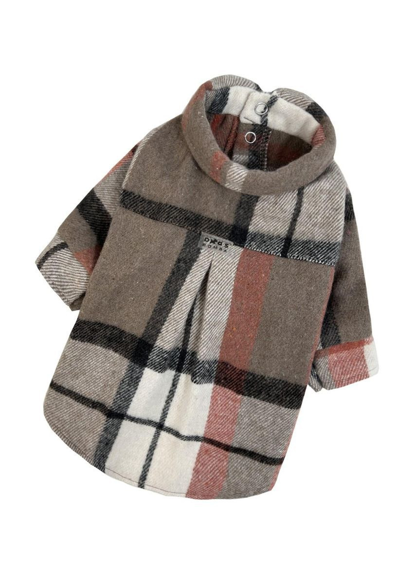 Сорочка картата коричнева з Жовтогарячийем RUB-53 Розмір 8 Dogs Bomba (370275716)