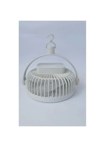 Вентилятор портативний акумуляторний на ніжці з крючком USB FC-6612 білий No Brand (329431767)