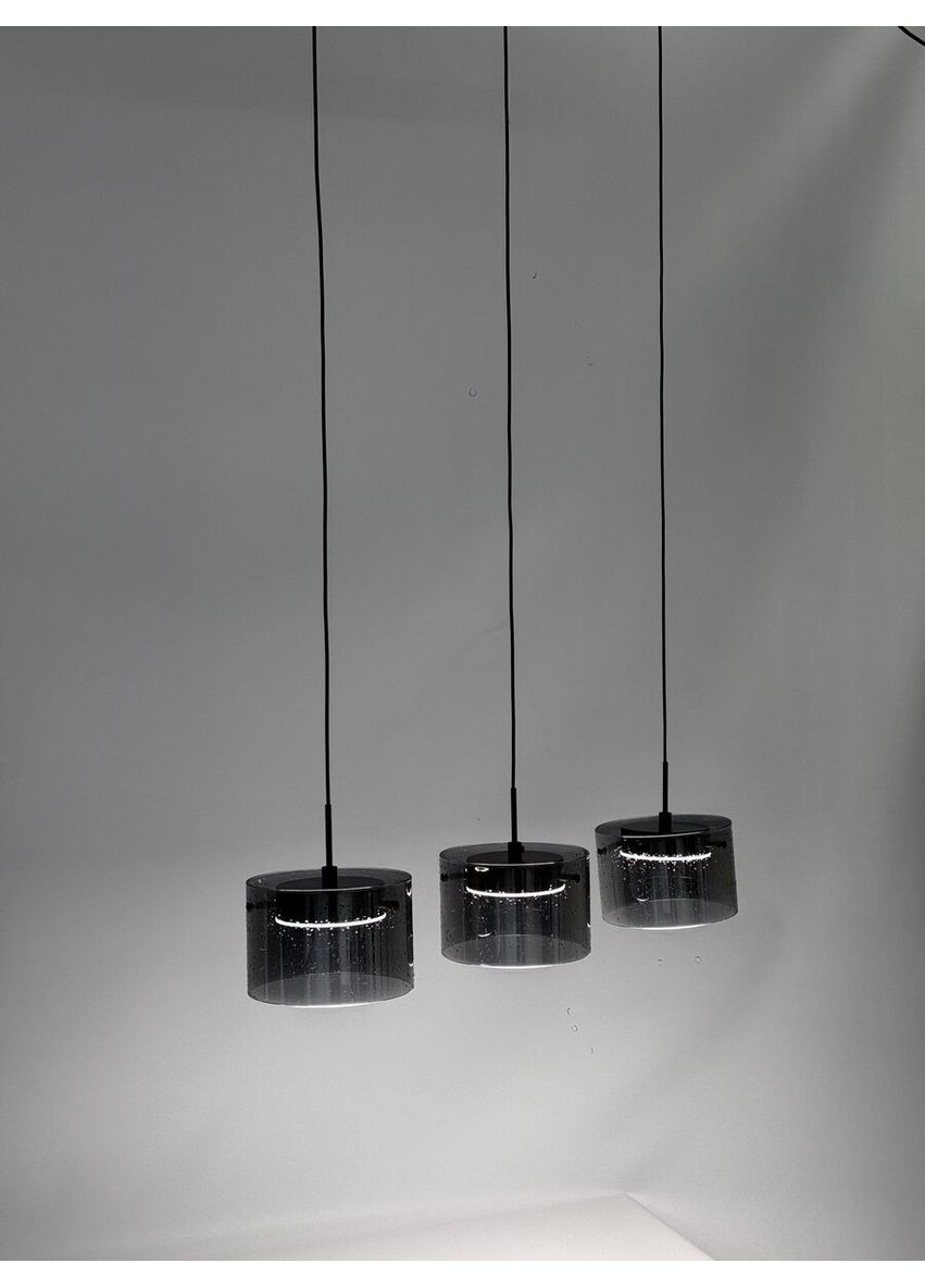 Светодиодный подвесной светильник G 2922/3L 42W Дымчато-черный Valeso (340276356)