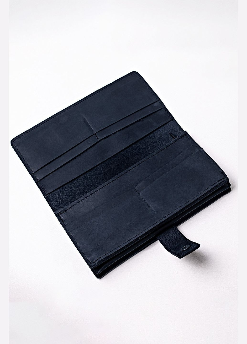 Кожаный кошелек "Крейзи" на кнопке с замочком черного цвета VOLMAS (316302499)