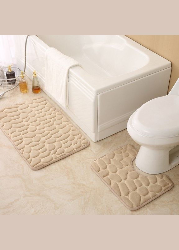 Набір килимків у ванну та туалет No Brand stone premium (279390458)