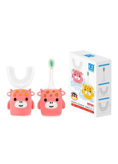 Електрична зубна щітка (AHkss2p) AHealth KIDS SONIC SMILE 2 Pink (366692404)
