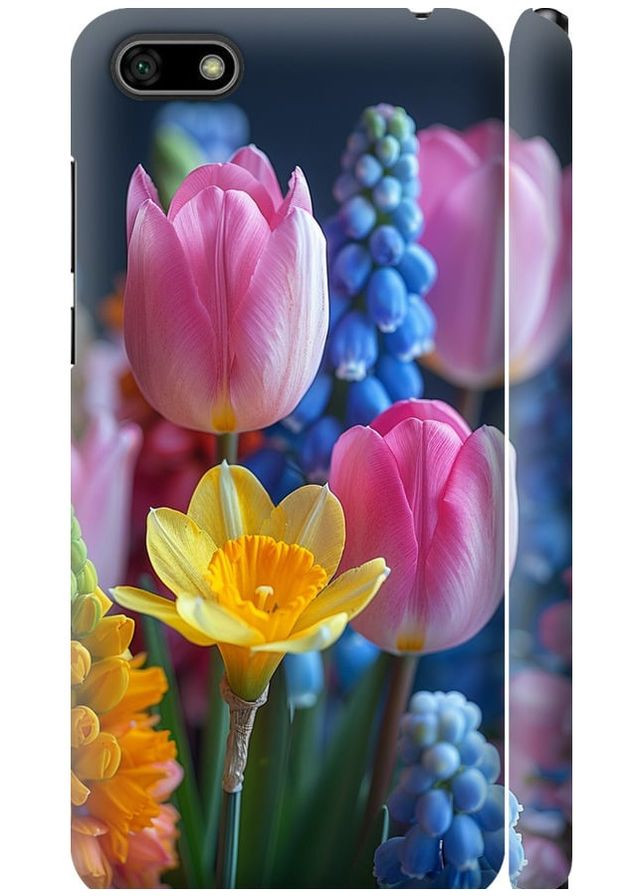 3D пластиковый матовый чехол 'Весенние цветы' для Endorphone huawei y5 2018 (285782326)