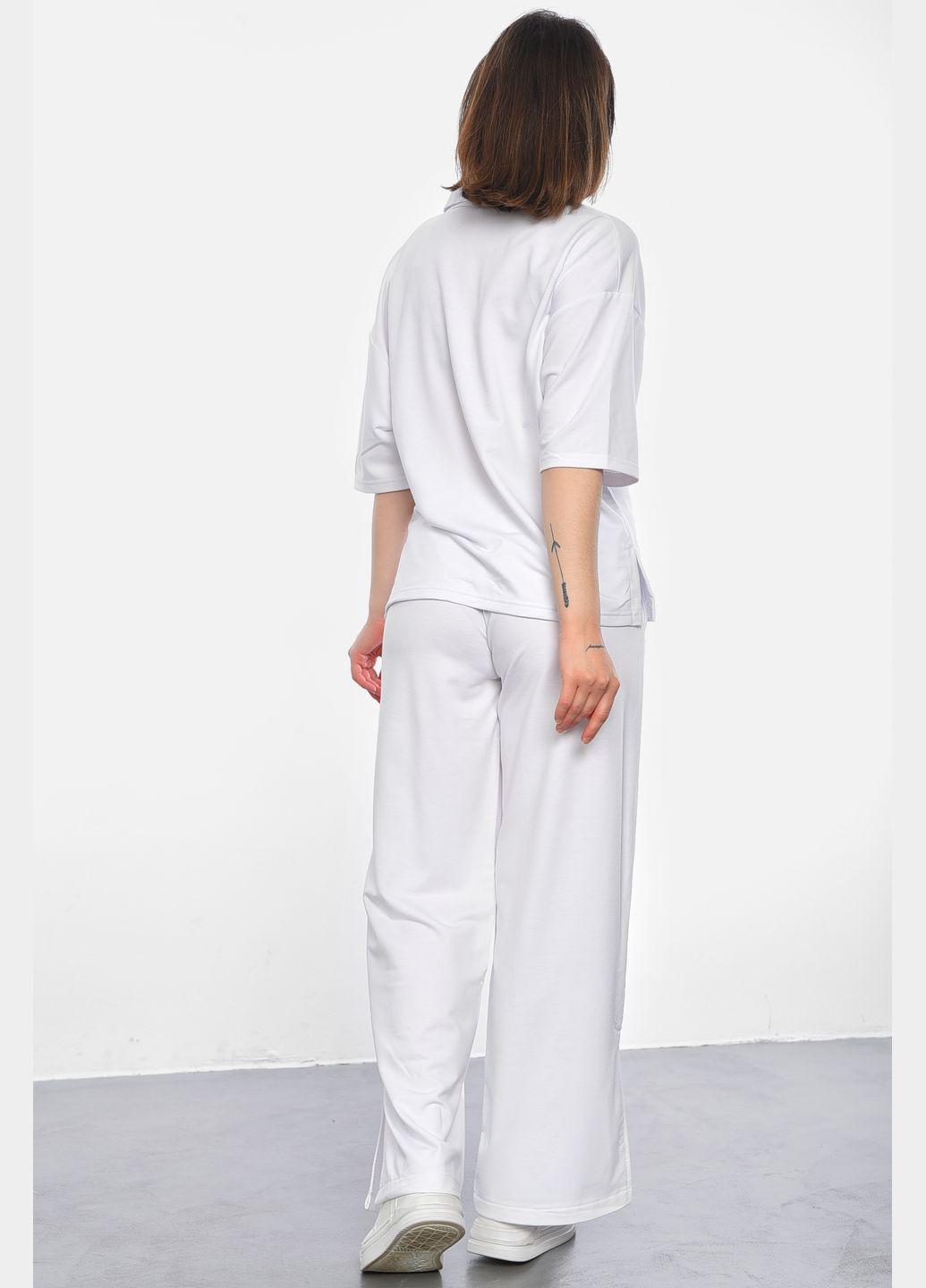 Спортивний костюм жіночий білого кольору Let's Shop (292755124)