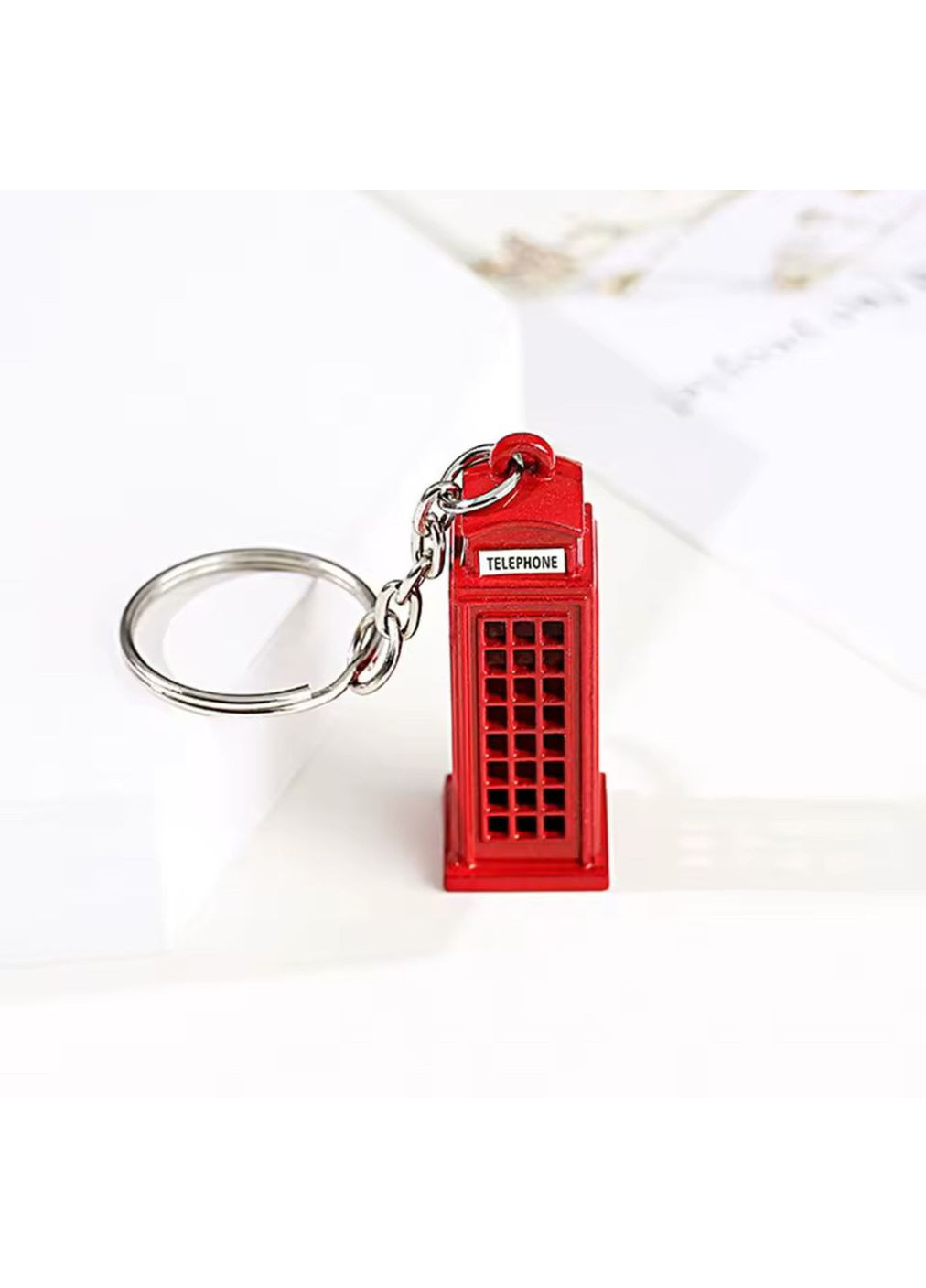 Стильный брелок для ключей Телефонная будка, металлический брелок London ( ) China (366875040)