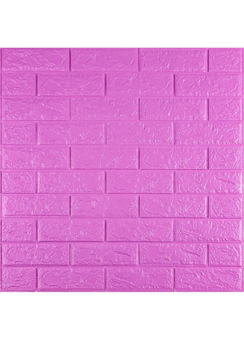 3D панель самоклеюча 700х770х5мм цегла Пурпурна love-shopping Sticker Wall (354661651)