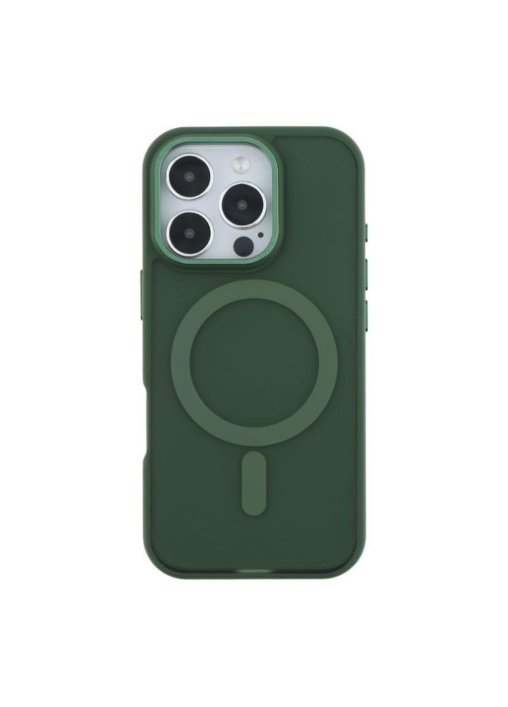 Чохол TPU+PC Goldencis Matte with MagSafe для iPhone 16 Pro Max Dark Green No Brand (351362669)