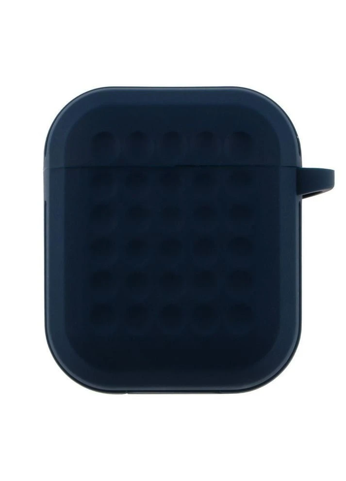 Футляр Silicone Fashion Case with Hook для Airpods 1/2 Navy blue No Brand (391207597)