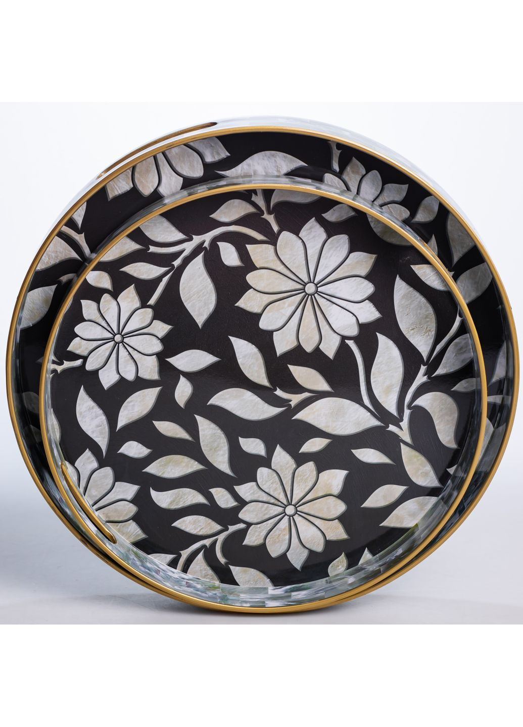 Набір підносів декоративних Pearl пластикових 2 шт. HP-HK-15 No Brand (370606980)