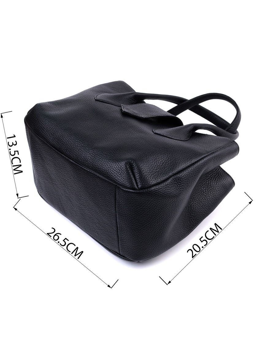 Жіноча сумка з натуральної шкіри з двома ручками та регульованим ременем чорна (sku_22829) No Brand (329853308)