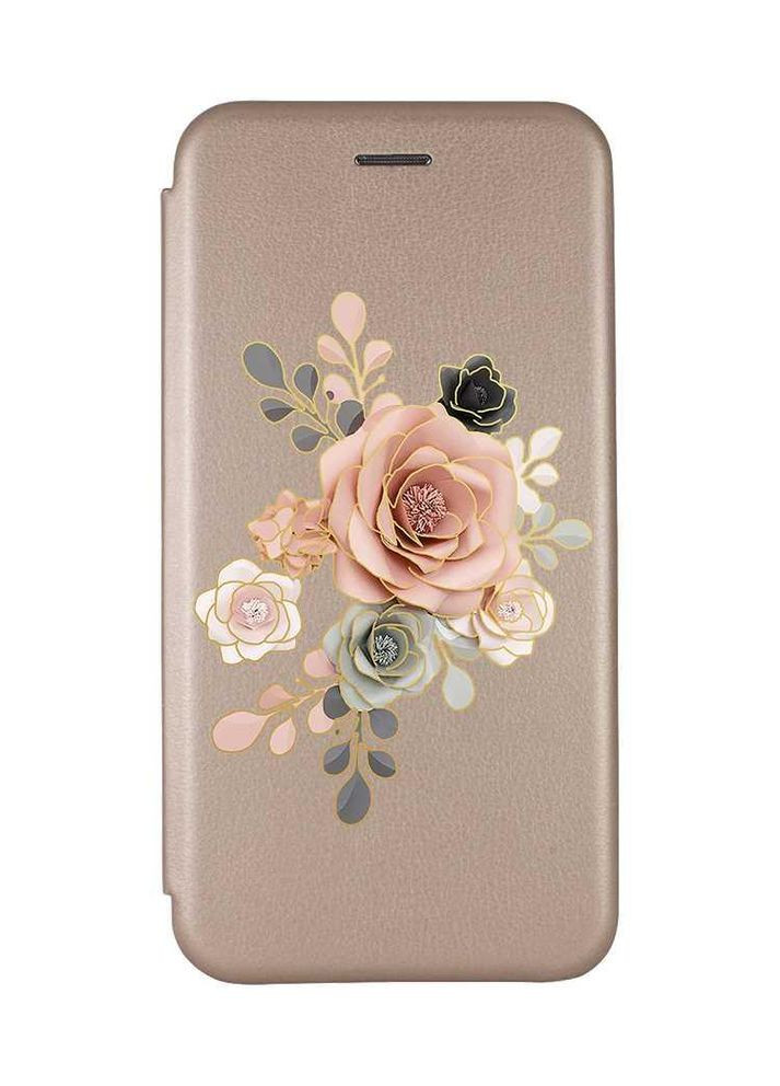 Чехол-книжка с рисунком для Samsung Galaxy A24 Золотой:: Розы (принт 275) Creative (360670897)