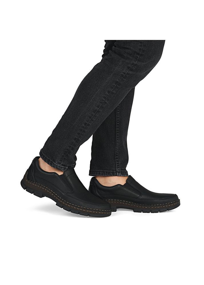 Черные туфли (р) кожа 0-2-2-12250-00 Rieker на резинке