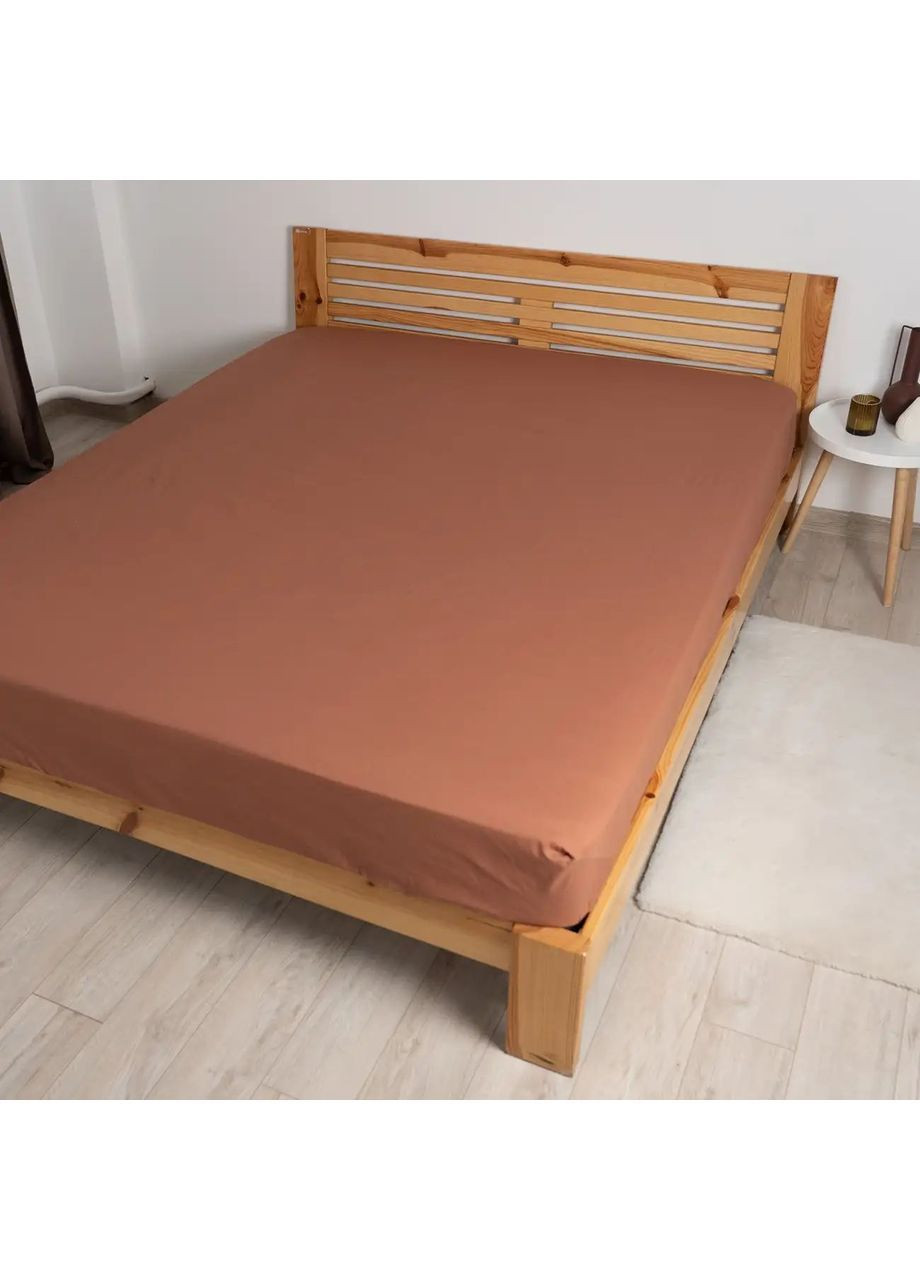 Простынь с резинкой 120*200 см Ранфорс гипоаллергенная Коричневая (21200120200) ТЕП (365851790)