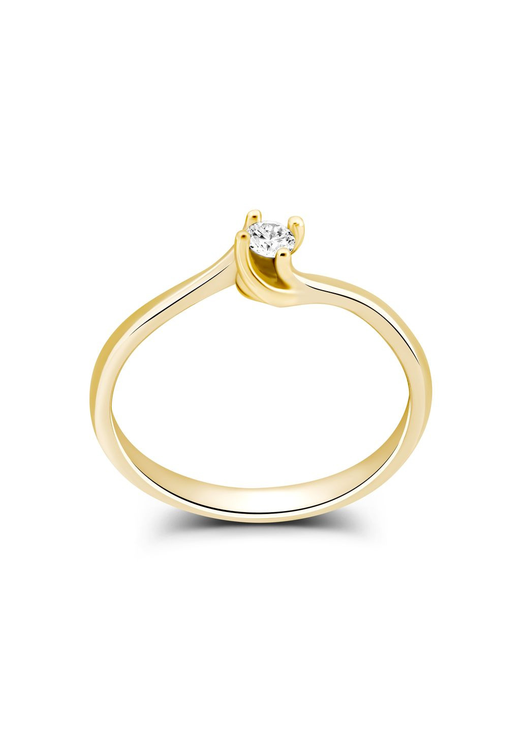 Кольцо с бриллиантом в розовом золоте 1К464ДК-0106. Zarina (333833832)