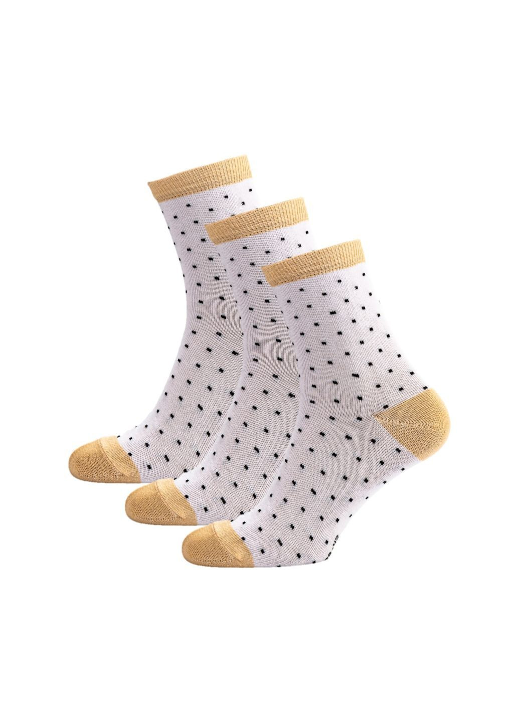 Белые набор (3 шт) женских носков Siela (302517098)