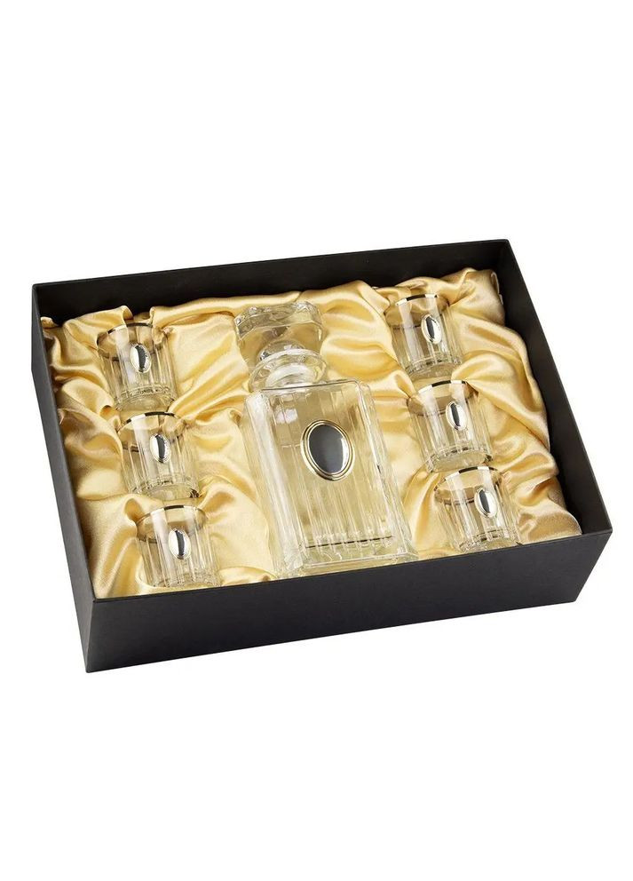 Рюмки для водки с графином "Гармония", 6 шт | Подарок генералу, полковнику, Boss Crystal B77GAR2PG (345646692)