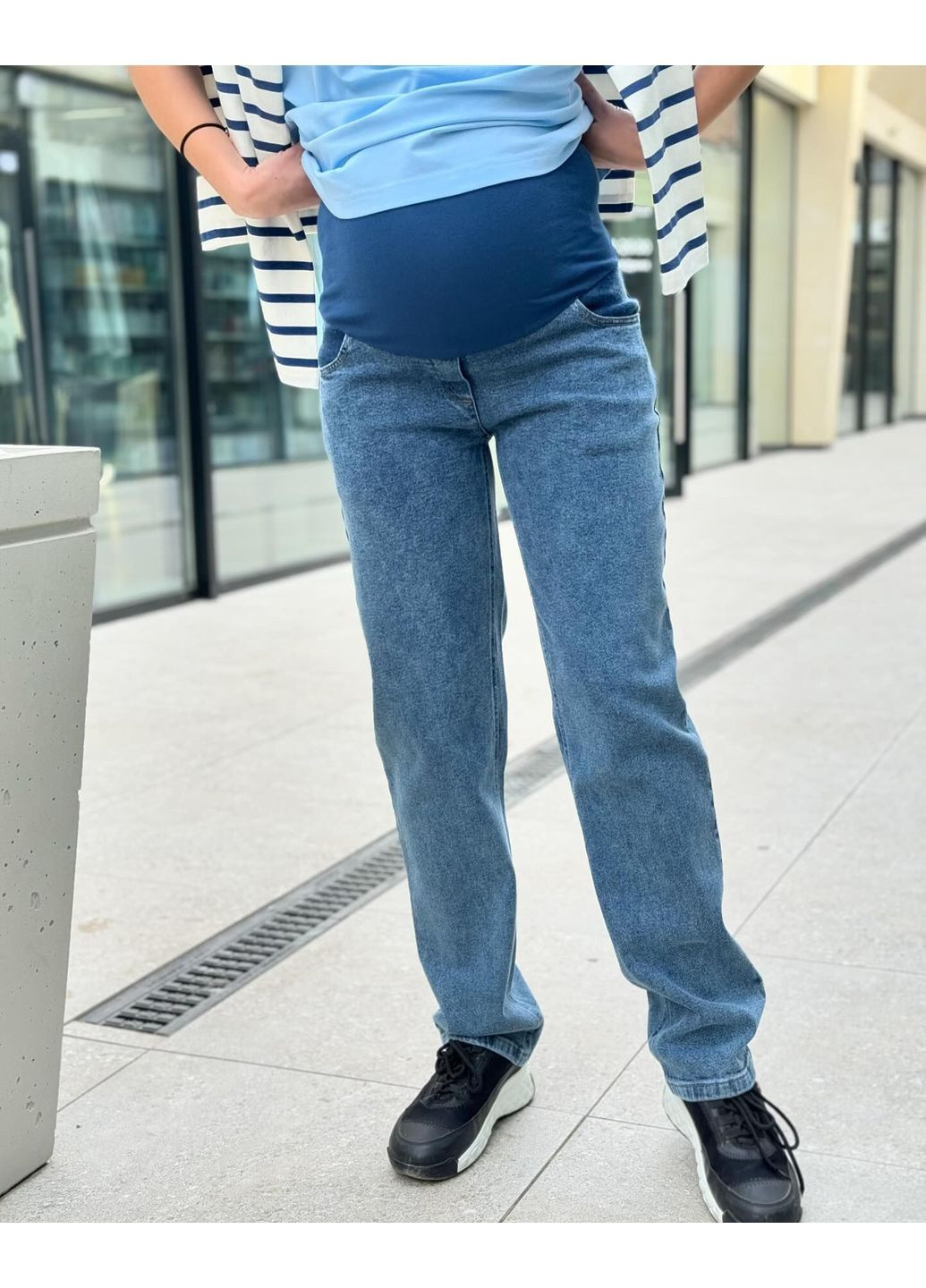 Джинси прямі для вагітних No Brand - (367984519)