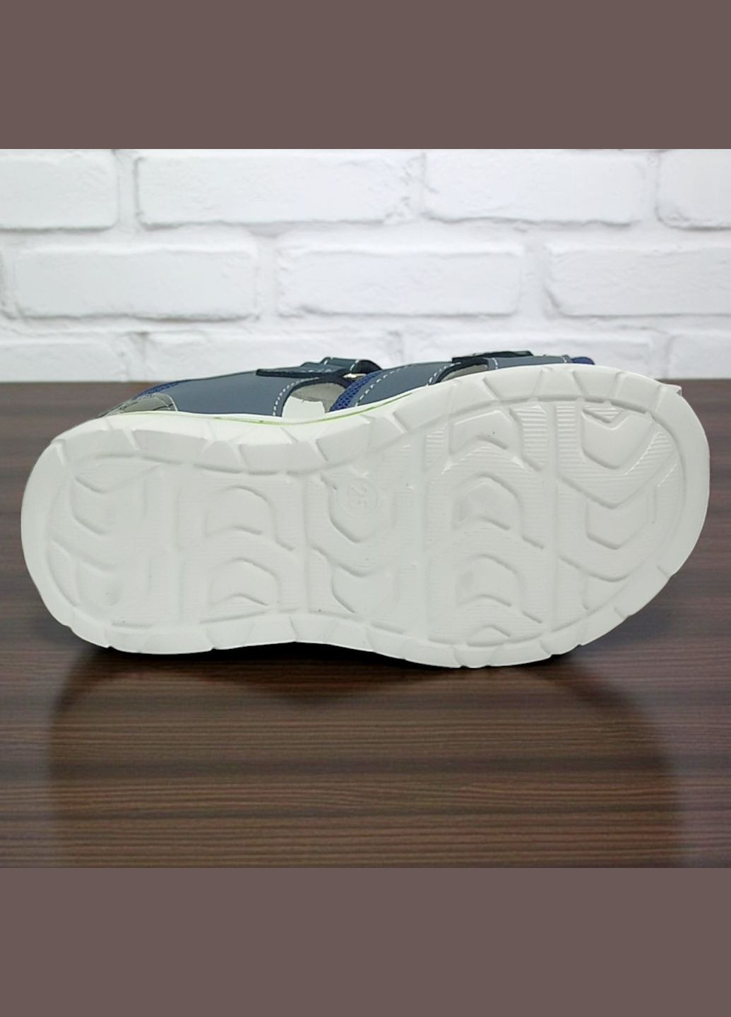 Синие спортивные, повседневные ортопедические закрытые босоножки на липучках для мальчика Tom.M на липучке