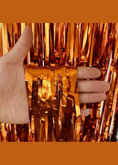 для фотозони прикраса 245 см на 92 см рудий Jannet Дощик (316580288)