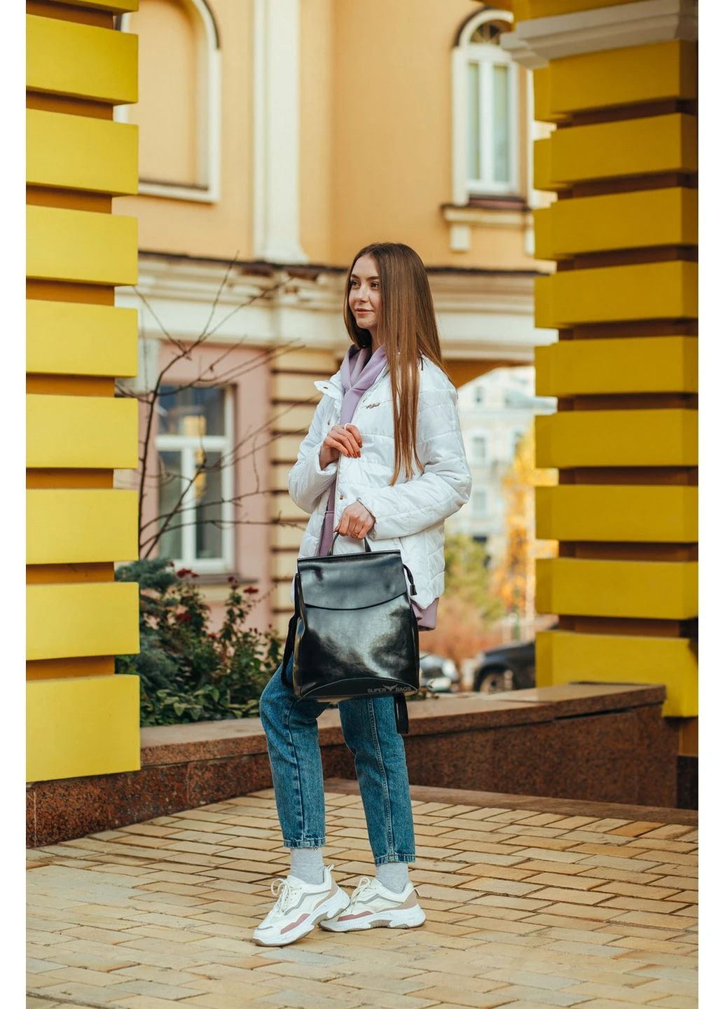 Жіноча шкіряна сумка-рюкзак 32х14х25 см Tiding Bag (289366390)