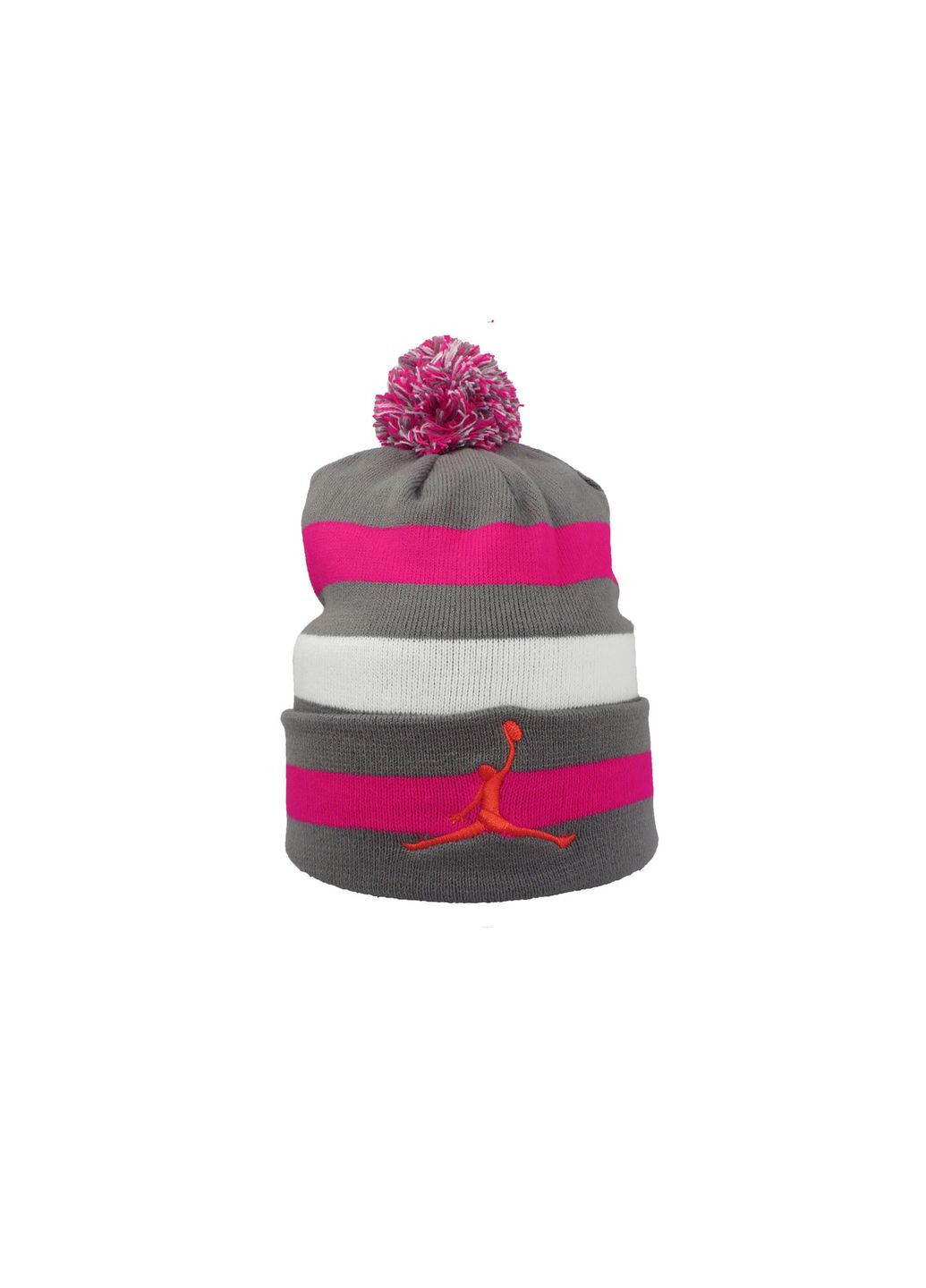 Сіра шапка з баскетболістом із помпоном КиП (358052593)