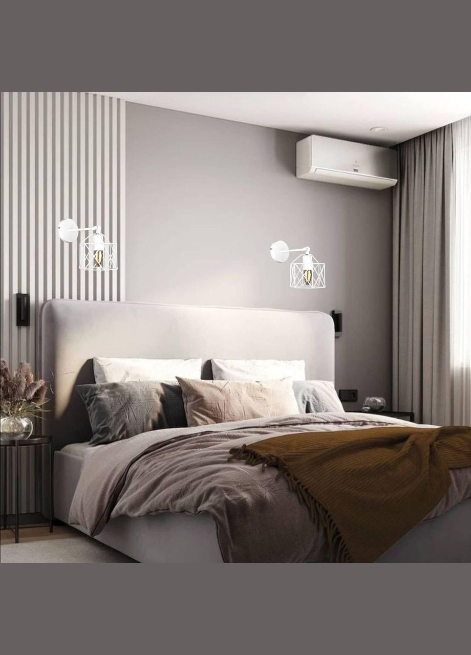 Біле бра на рівному тримачі (56-WPR101F2-1 WH) No Brand (370069639)