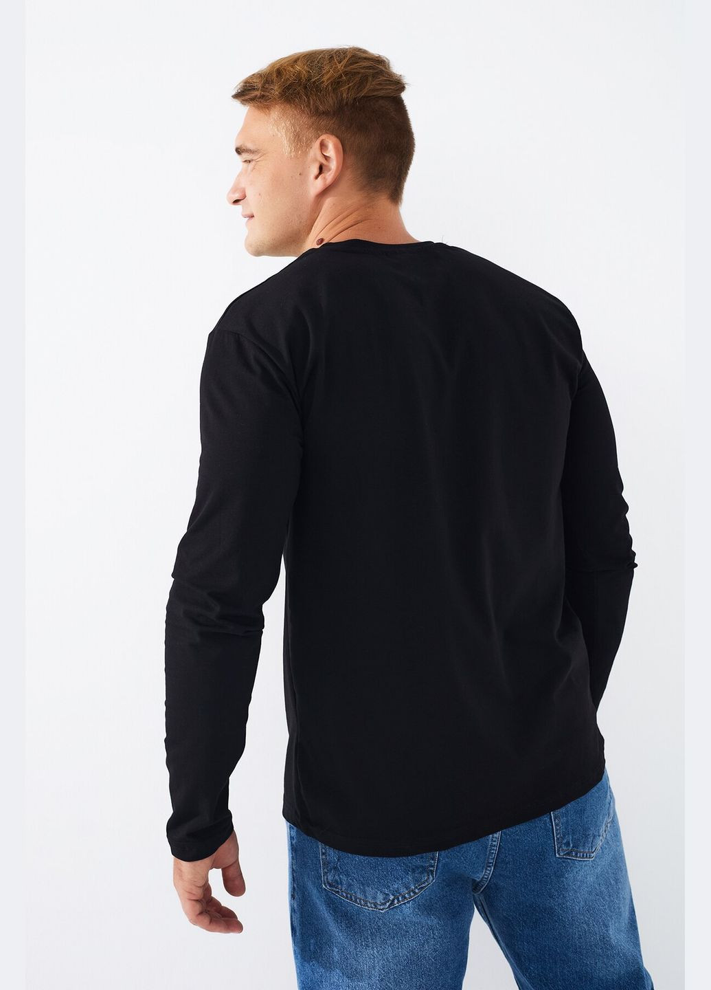 Черный демисезонный повседневный лонгслив No Brand