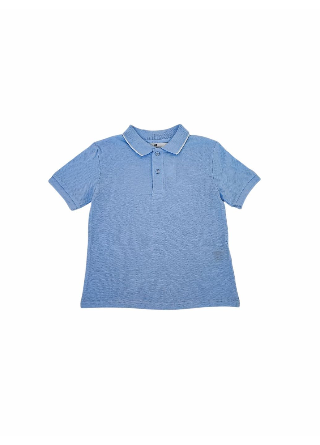 Голубой детская футболка-детская футболка-поло для мальчика голубой (250816021) для мальчика H&M однотонная