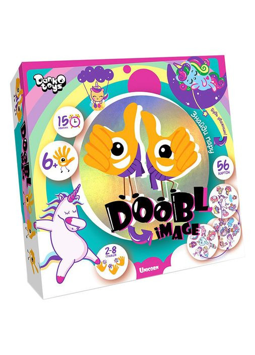 Развлекательная настольная игра "Doobl Image" DBI-01-01U на укр. языке Единороги Danko Toys (306436533)