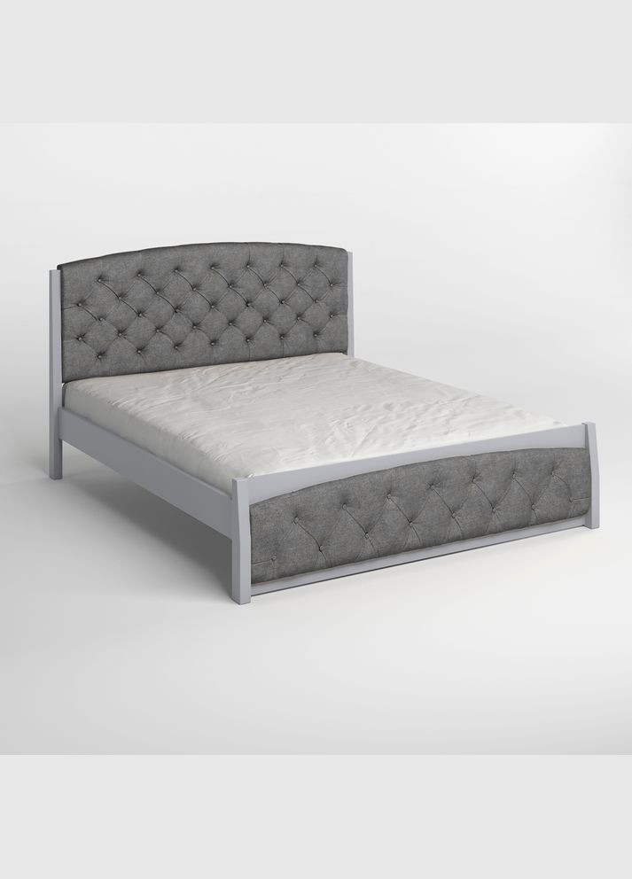 Двоспальне дерев'яне ліжко Мехіко (RAL7040)/Аляска 93 (Сірий) 160х200 см (MBG-12270) Mebigrand (368279592)