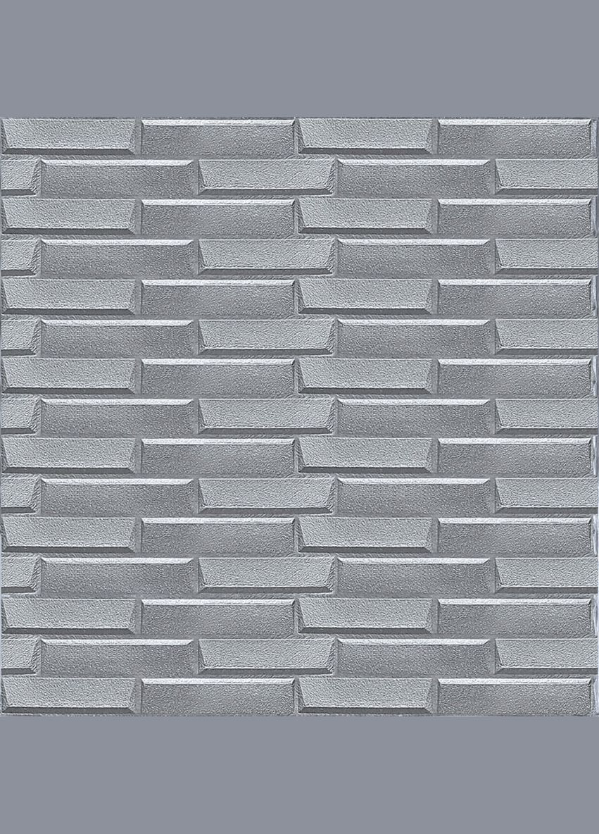 Самоклеящаяся 3D панель кладка серебро 19600x700x5мм SW-00001365 Sticker Wall (316100968)