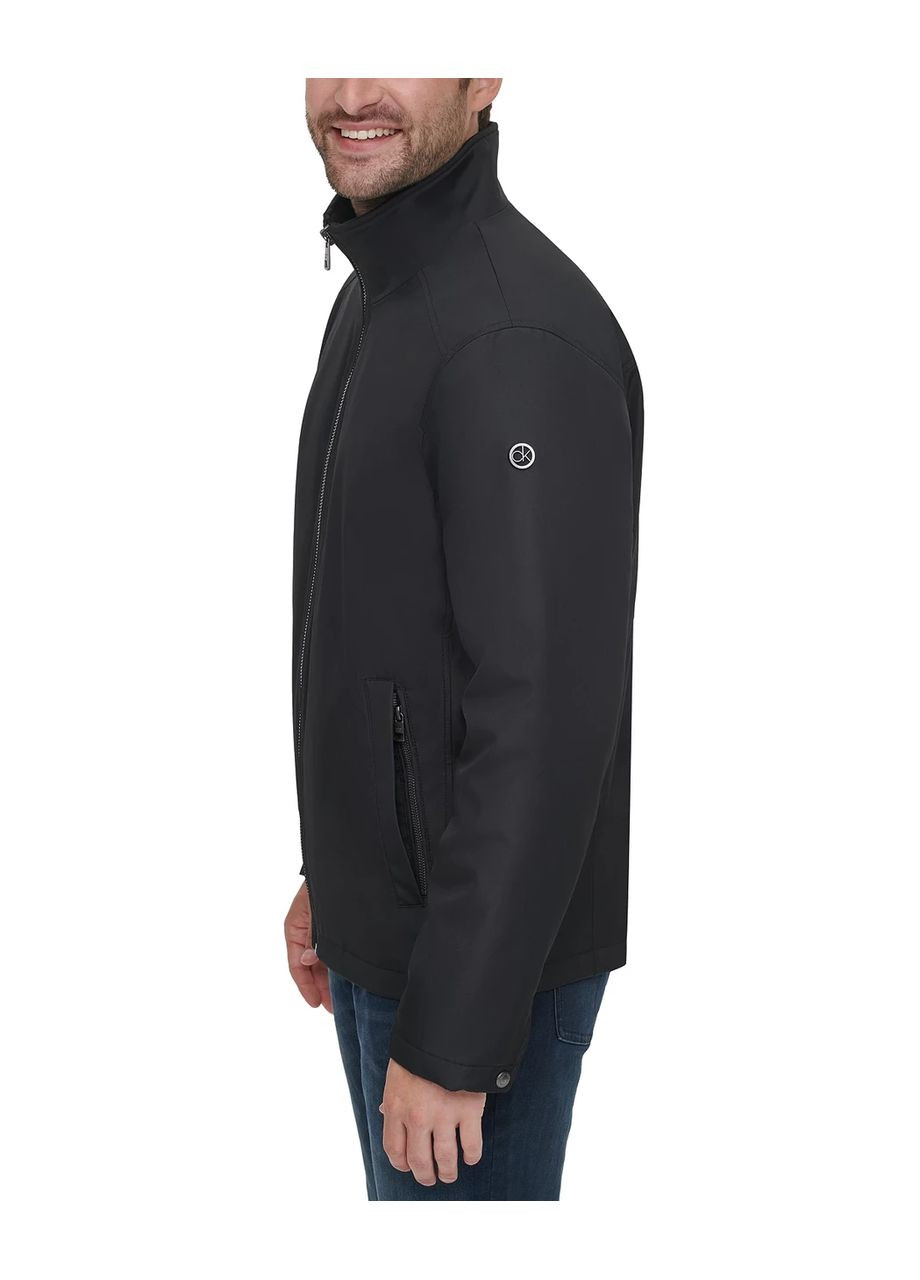 Комбінована демісезонна чоловіча куртка з коміром-стійкою, демісезонний,, розмір xl, 100% оригінал, usa Calvin Klein slim fit