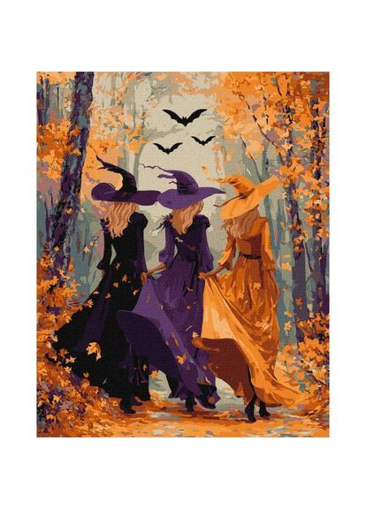 Картина по номерам "Три ведьмы в лесу" 40x50 см Ідейка (369729589)