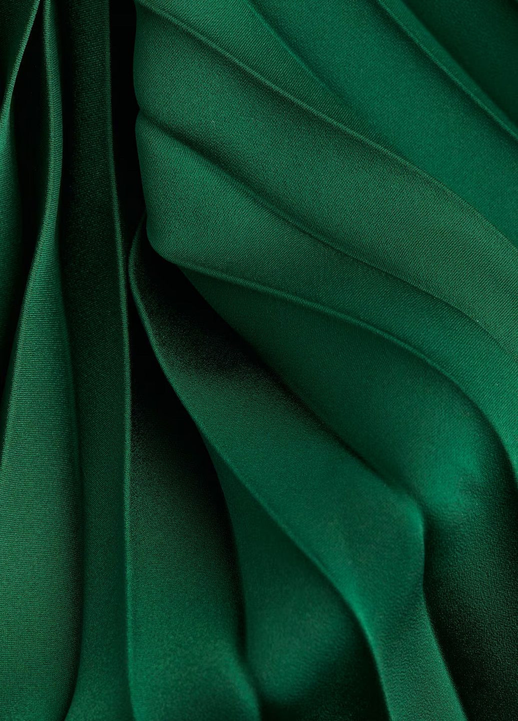 Темно-зеленая праздничный однотонная юбка H&M