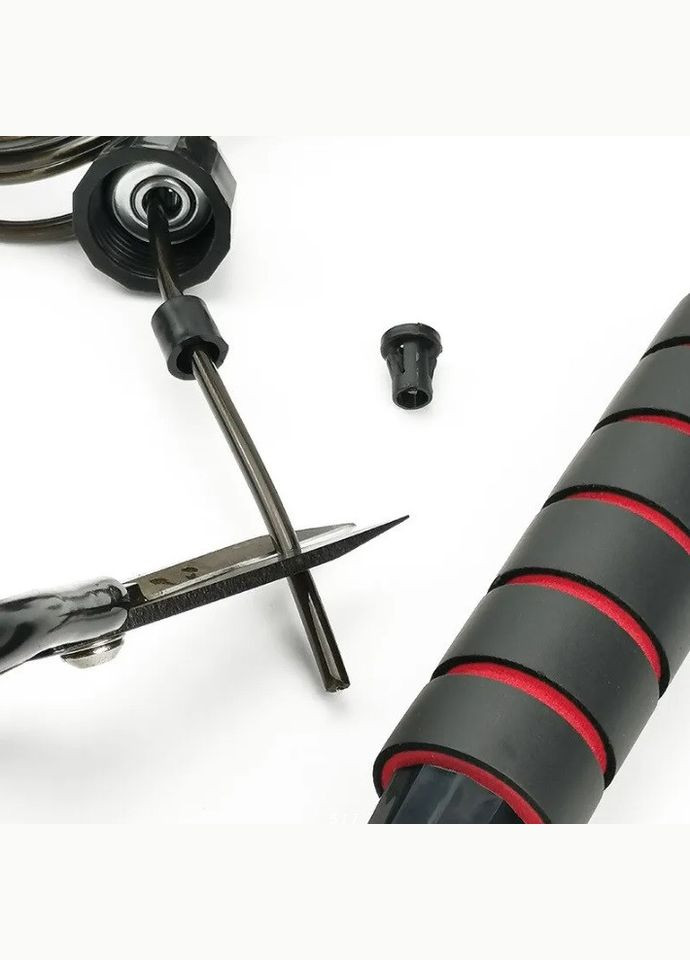 Регулируемая скоростная скакалка из стальной проволоки с ПВХ-покрытием 280см PowerPlay (296107847)