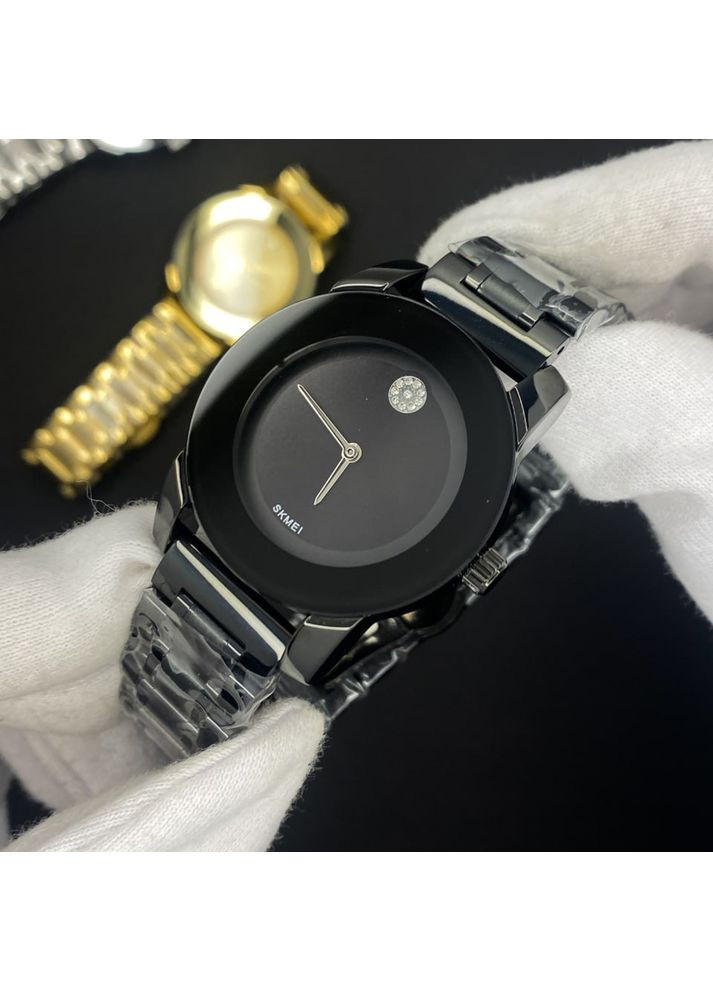 Годинники 2176BK Black жіночі кварцові класичні чорні зі стрілками для повсякденного носіння ProDobro (367267554)