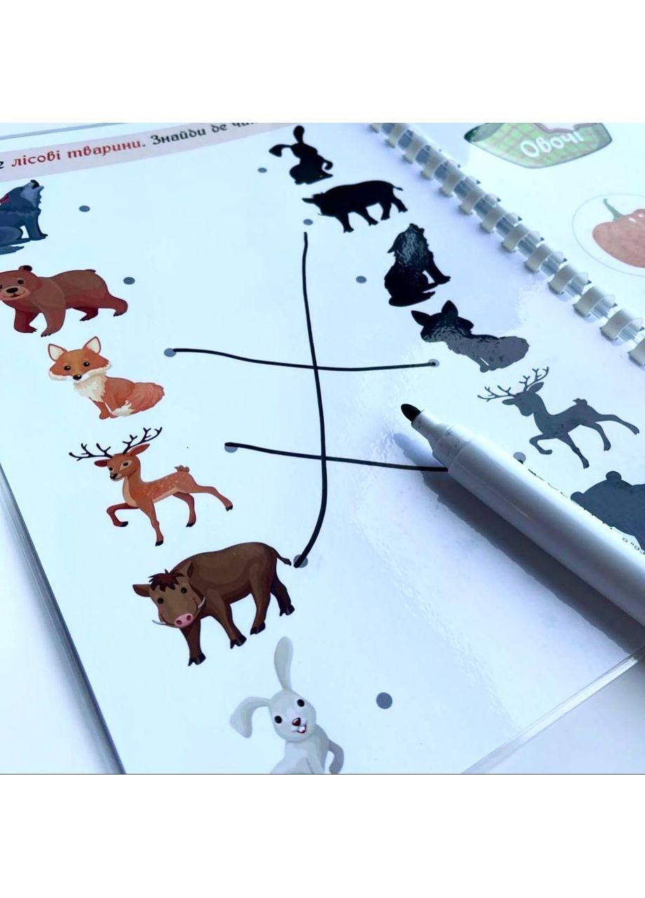 Тетрадь пиши-стирай развивающая для малышей No Brand (365762436)