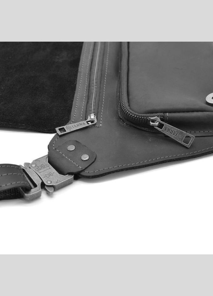 Кожаная бананка черная черная матовая кожа RA8127-3md TARWA (298684513)