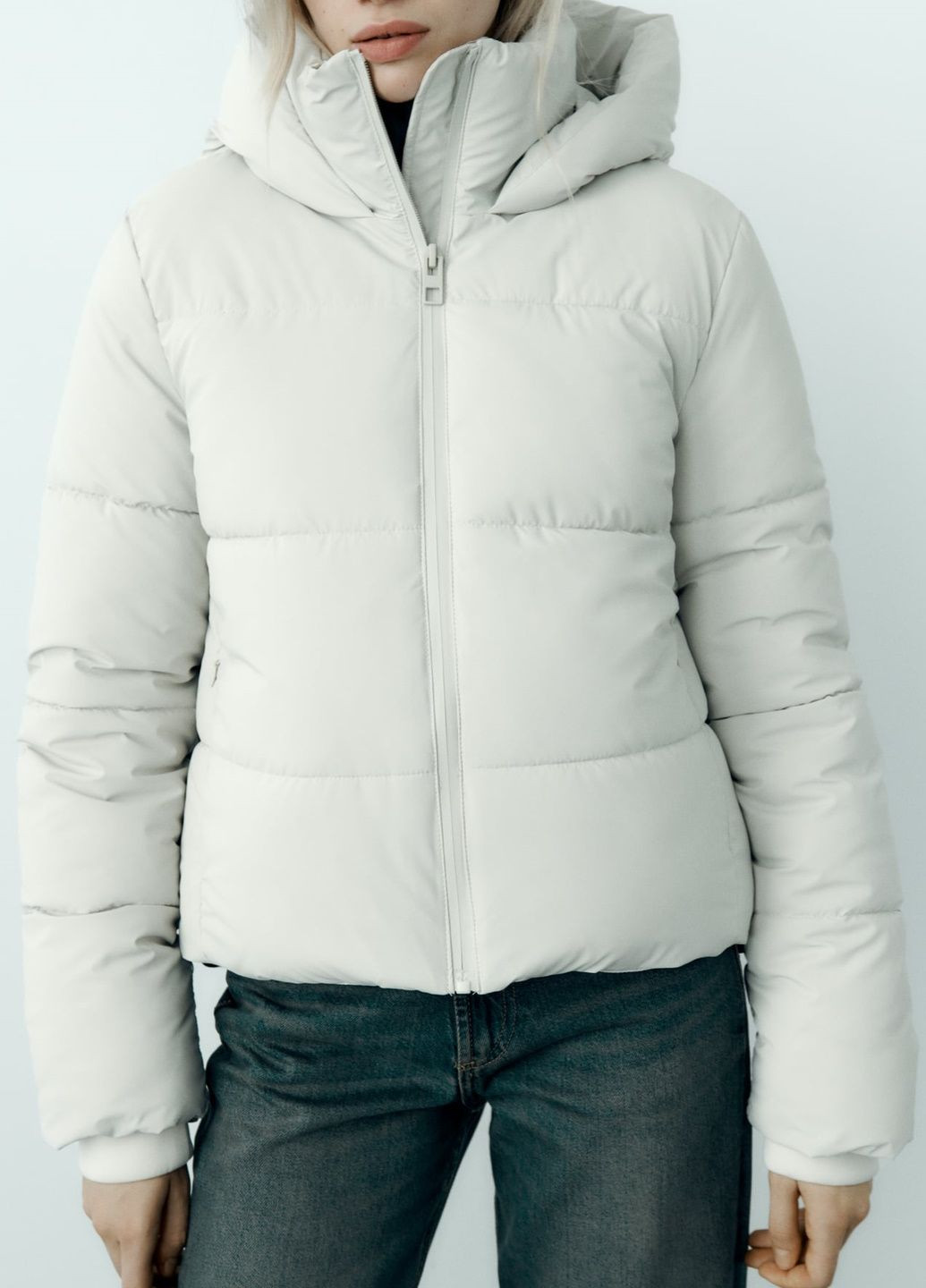 Світло-сіра зимня куртка Zara